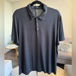 Theory Dark Grey Collared Short Sleeve Polo Shirt Size XL or Large